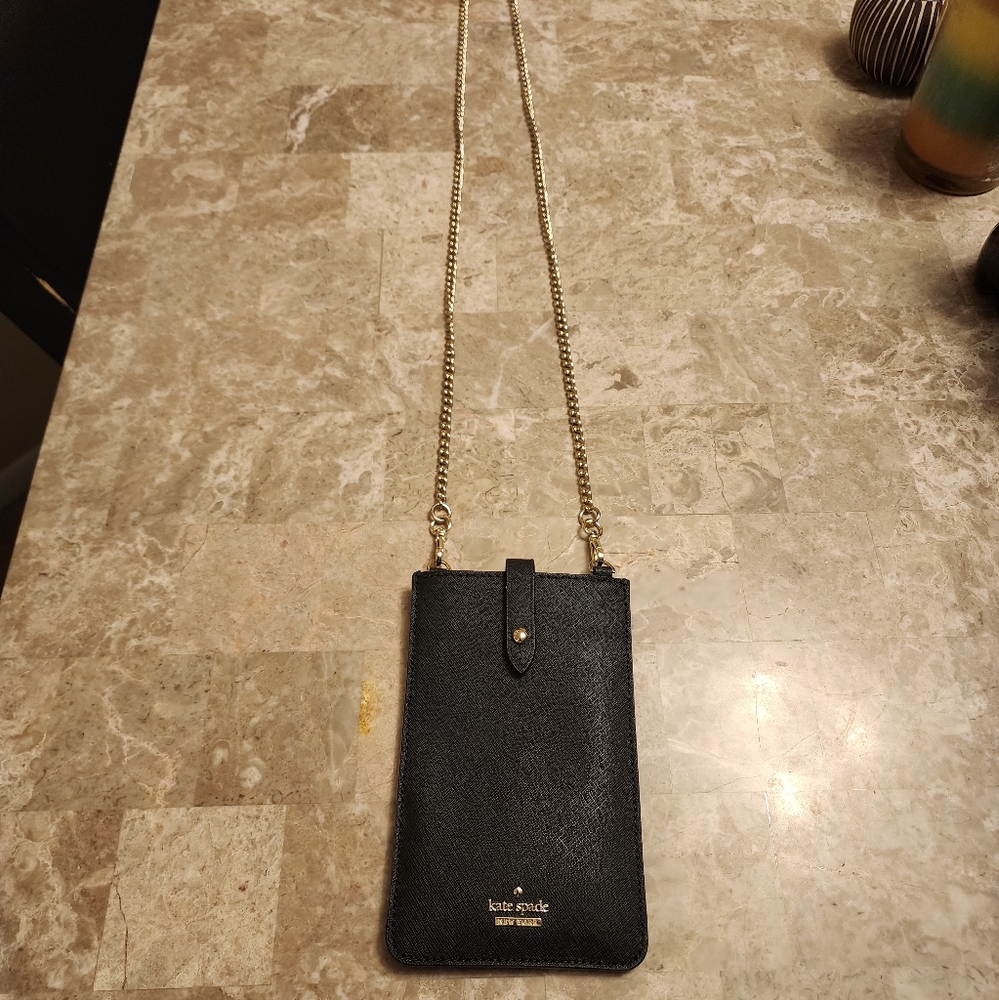 Kate Spade black phone holder crossbody